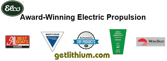 Some of Elco's marine awards for electric boat propulsion
