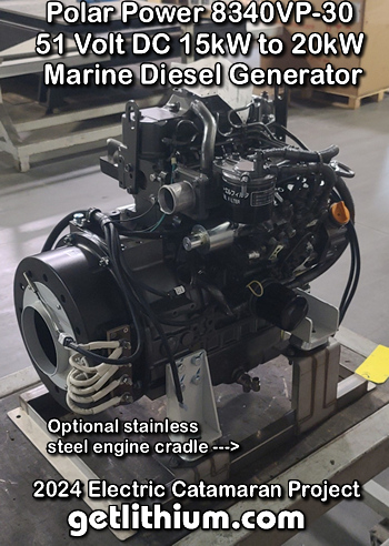 New for 2024 - Polar Power 8340VP-30 15kW DC diesel marine generator - click for a larger image...