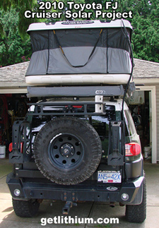 2010 Toyota FJ Cruiser solar panel installation - click for details