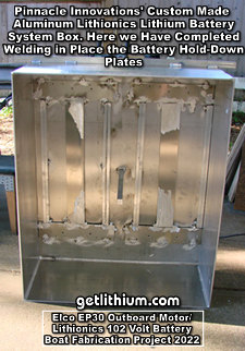 Custom aluminum battery box for the Lithionics lithium-ion battery