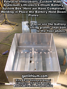 Custom aluminum battery box for the Lithionics lithium-ion battery