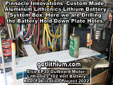 Custom aluminum battery box for the Lithionics lithium-ion battery