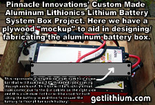 Custom aluminum battery box for the Lithionics lithium-ion battery