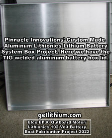 Custom aluminum battery box for the Lithionics lithium-ion battery